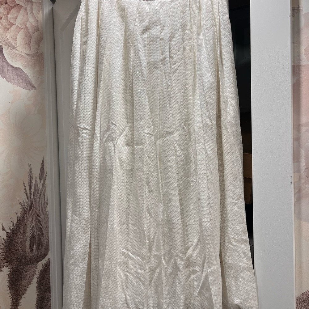 OLIVIA RUBIN White Sequin Skirt